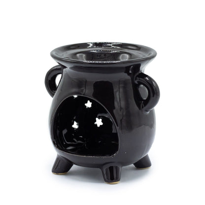 Oil Burner - Moon and Stars - Black