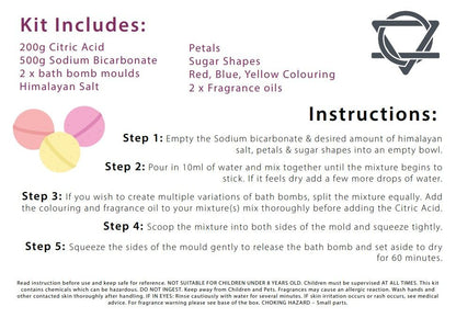 Bath Bomb Kit: Pink Lemonade and Citrus Burst