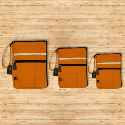 Hop Hare Canvas Laptop Sleeve - Orange