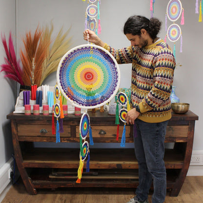 Atrapasueños extra grande - Vivid Rainbow