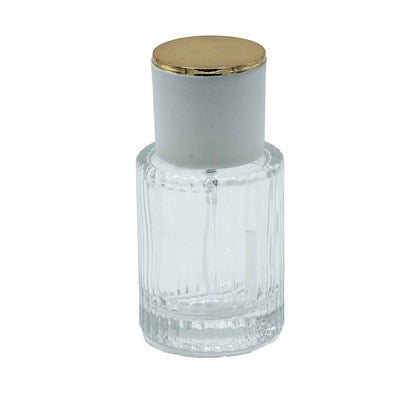 Flacons de parfum en verre avec vaporisateur et bouchon bleu, 30 ml
