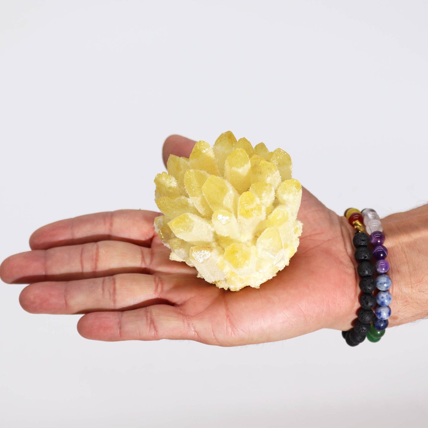 Natural Quartz Handcrafted Cluster - Phantom Yellow Quartz (approx 250-300gm 8cm)
