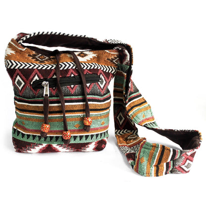 Tissu Jacquard - Petit sac à dos Chocolat