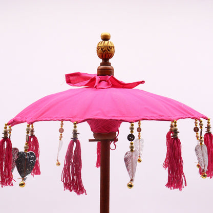 Bali Home Decor Parasol - Cotton - Pink - 40cm