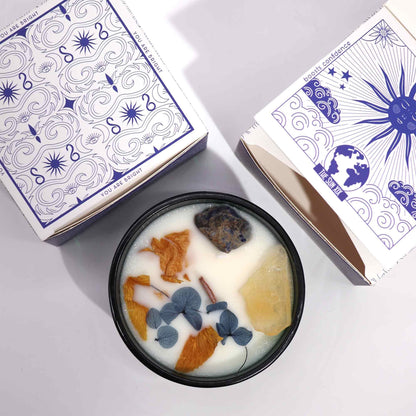 Hop Hare Crystal Magic Flower Candle - Sun