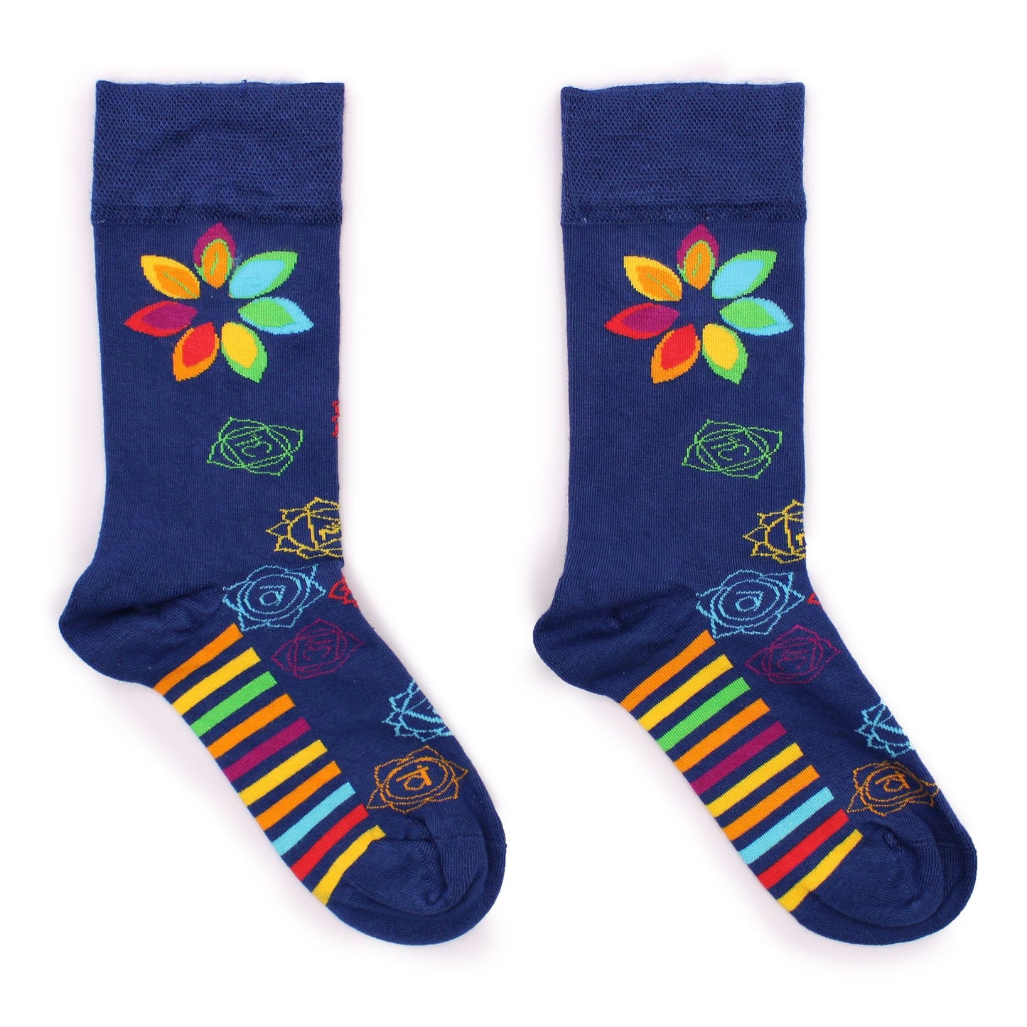 Hop Hare Bamboo Socks (S/M) - Rainbow Chakra