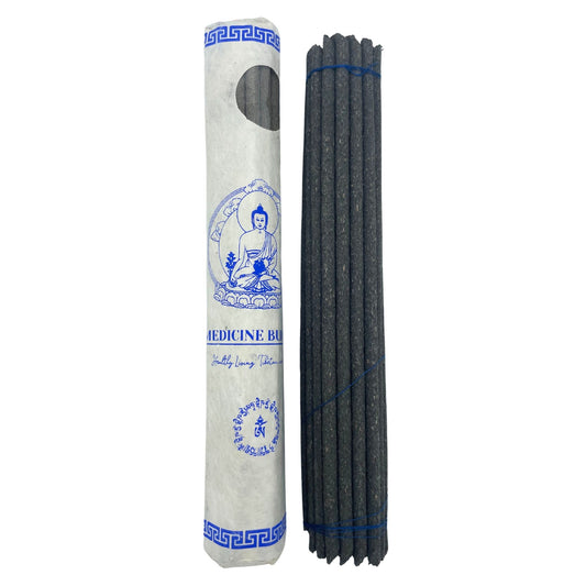Rolled Pack of 30 Premium Tibetan Incense Sticks - Medicine Buddha