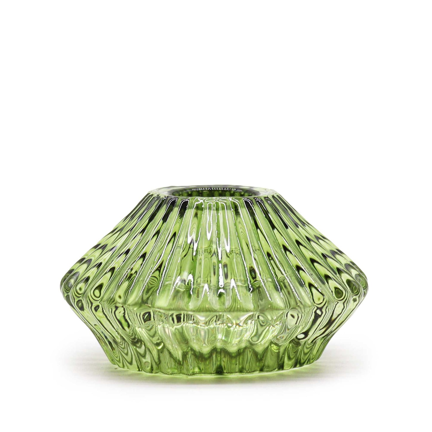 Reversible Flower Design Dinner/Tea Light Candle Holder - Jade Garden