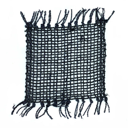 Set de 4 Posavasos Natural Flecos - Negro