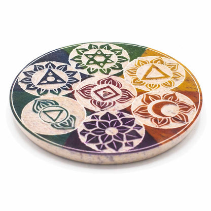 Soapstone Disc Cone Incense Holder 10 cm – Seven Chakras