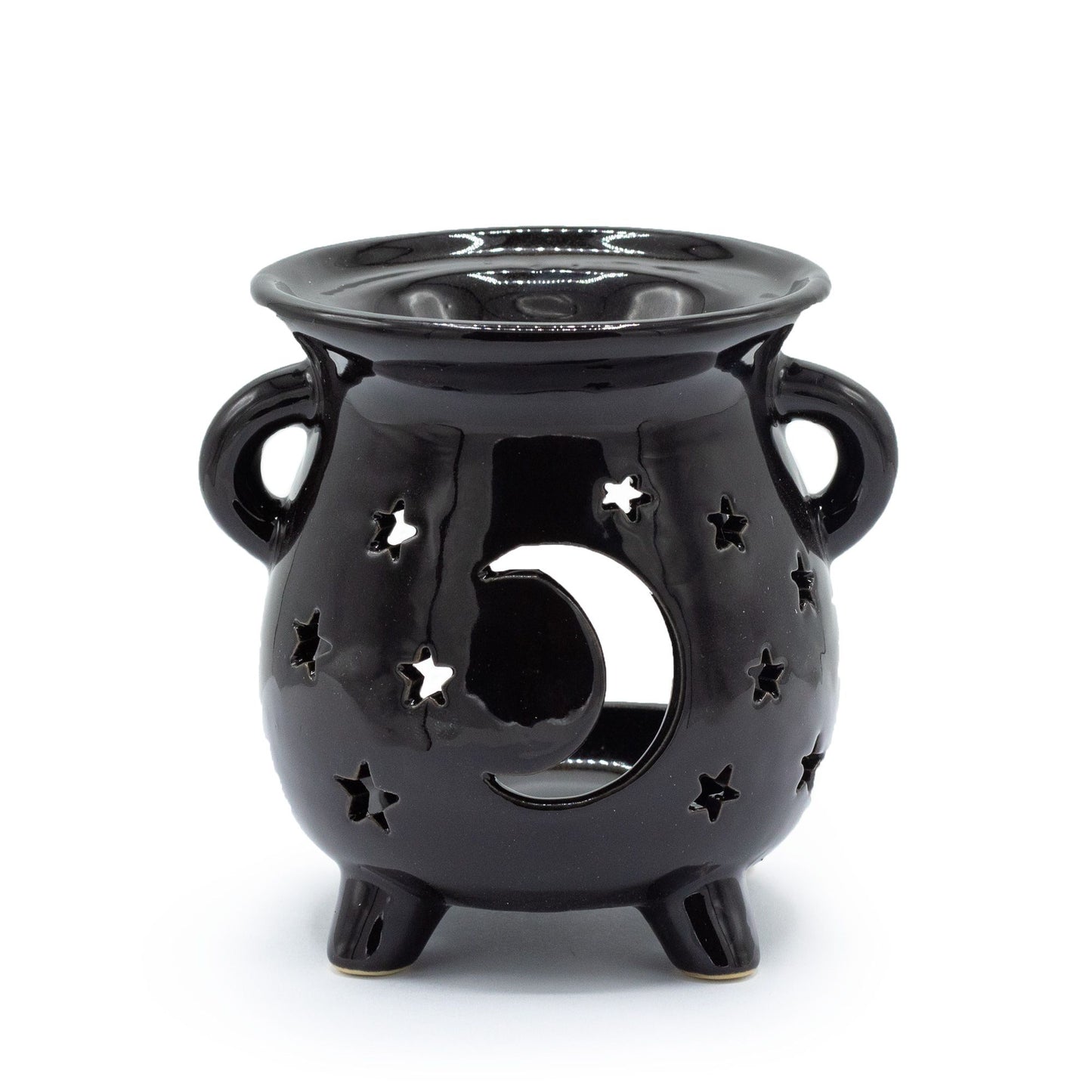 Oil Burner - Moon and Stars - Black
