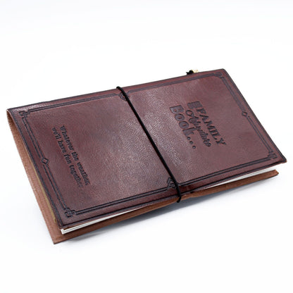 Leather Journal - Our Family Adventure Book - Brown (80 pages)