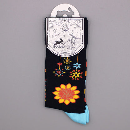 Hop Hare Bamboo Socks (S/M) - Mandala Flowers