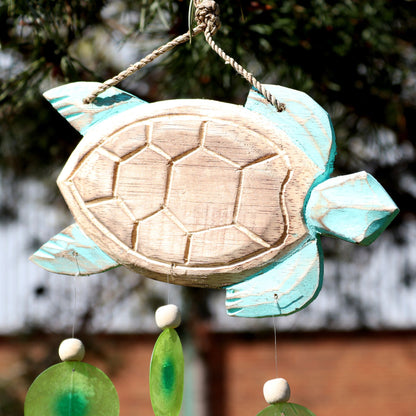 Turtle carving in Aqua and Drop