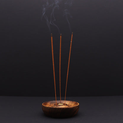 Incense holder disc for cones and sticks - Hamsa