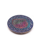 Soapstone Disc Incense Holder 8cm - Lotus on Lotus