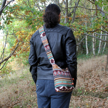 Tissu Jacquard - Petit sac à dos Chocolat