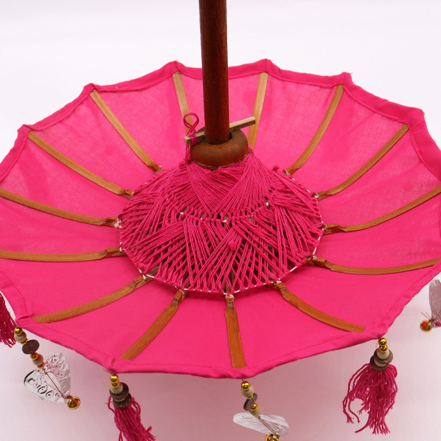 Bali Home Decor Parasol - Cotton - Pink - 40cm