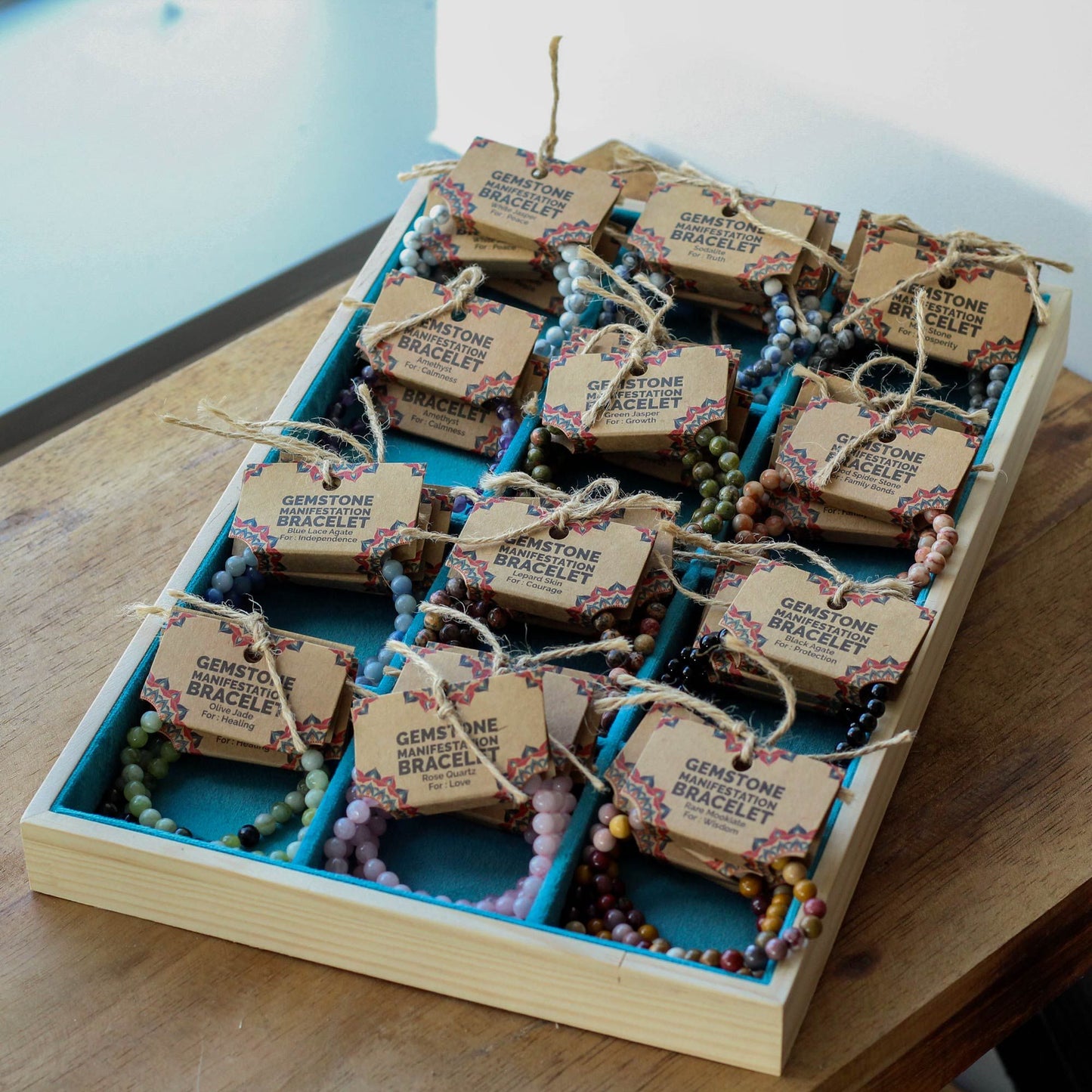 Bandeja expositora con doce compartimentos 35x24cm