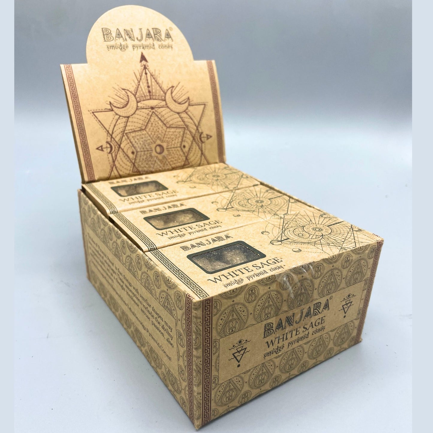 Banjara Smudge Pyramid Cones - White Wheat