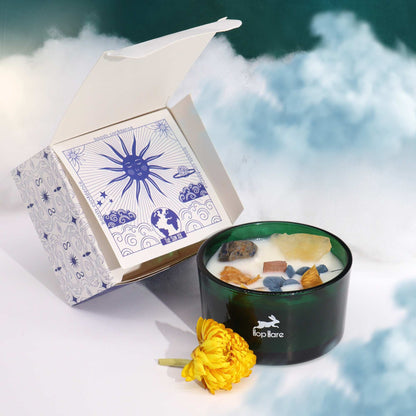 Hop Hare Crystal Magic Flower Candle - Sun