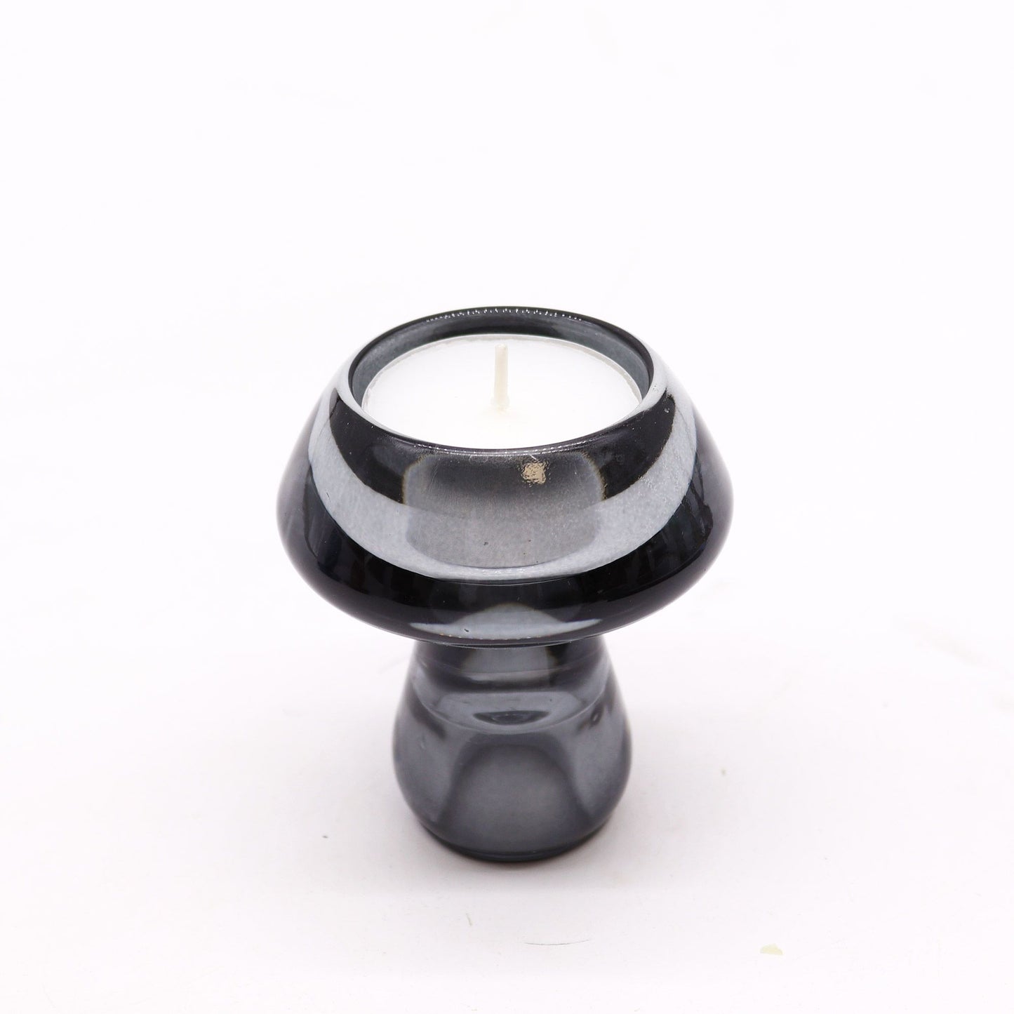 Reversible Mushroom Dinner/Tea Light Candle Holder - Midnight Grey