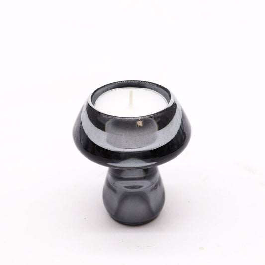 Reversible Mushroom Dinner/Tea Light Candle Holder - Midnight Grey