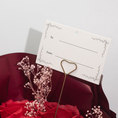 Large bouquet of red roses - Love is eternal - Gift card