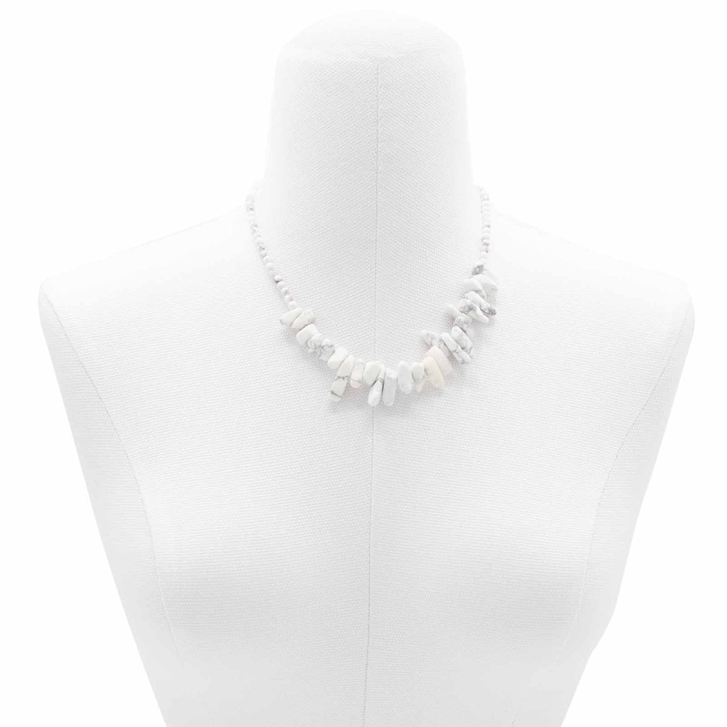 Collar de gemas Longstone - Jaspe blanco