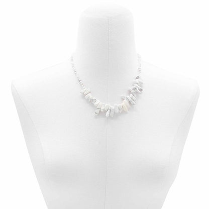 Collar de gemas Longstone - Jaspe blanco