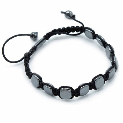 Hematite Shamballa Magnetic Bracelet - Rounded Corners