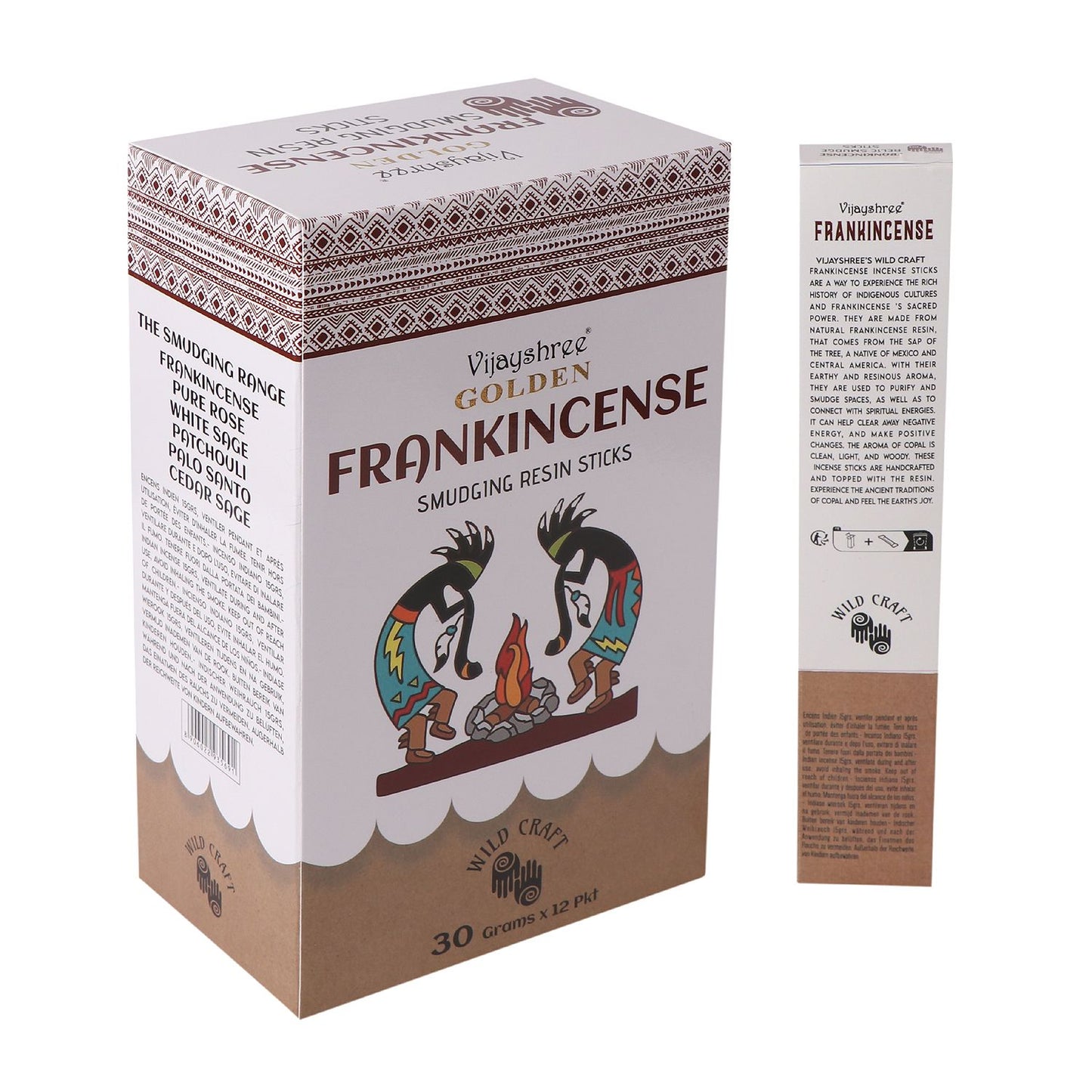 Golden Incense Resin Sticks for Smudging 30g (6 units)