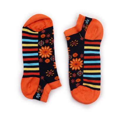 Calcetines bajos de bambú Hop Hare S/M (36-40) - Mandala Flowers