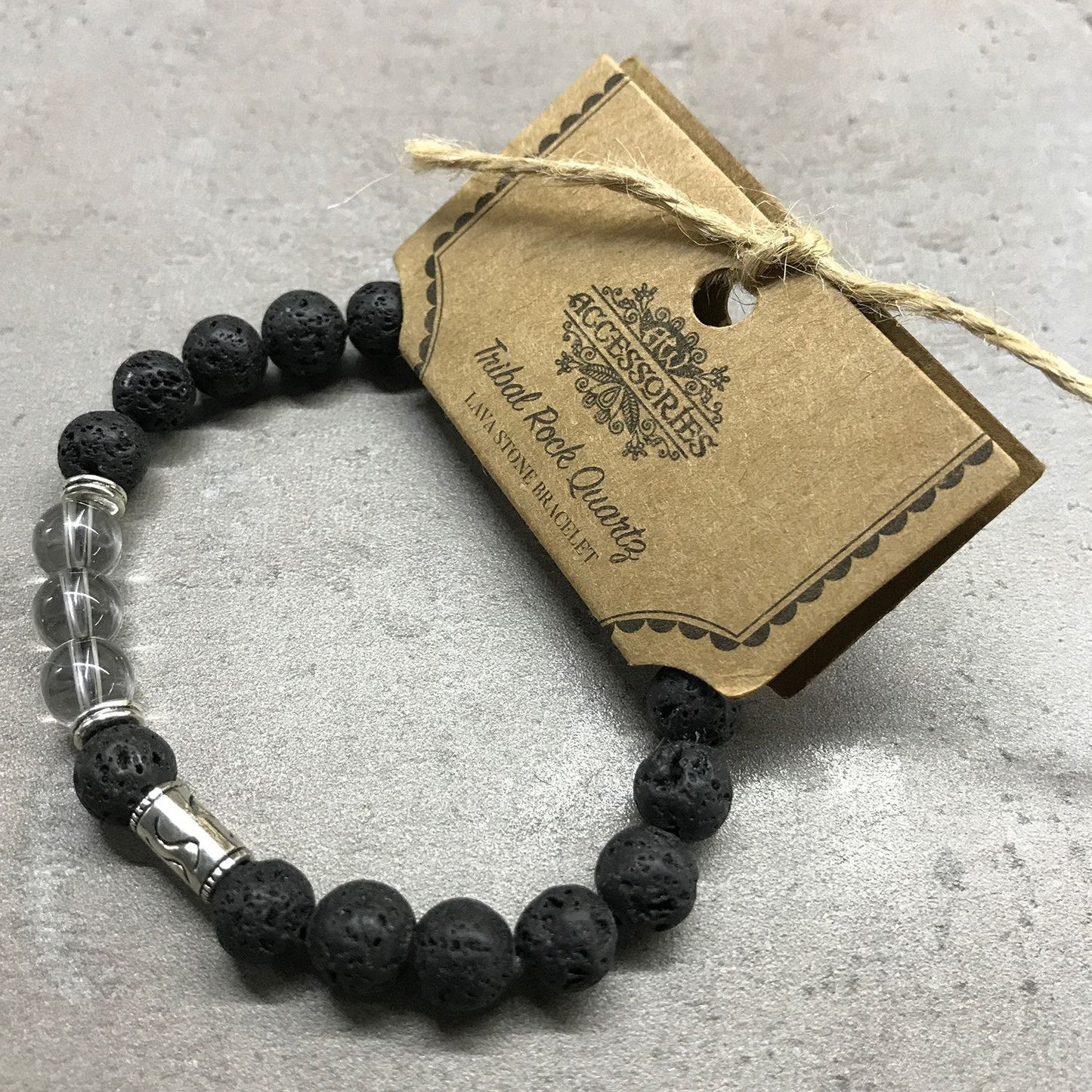 Lava Stone Bracelet - Buddha - Rose Quartz