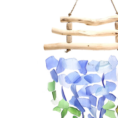 Carillón de vidrio reciclado - Azul y verde