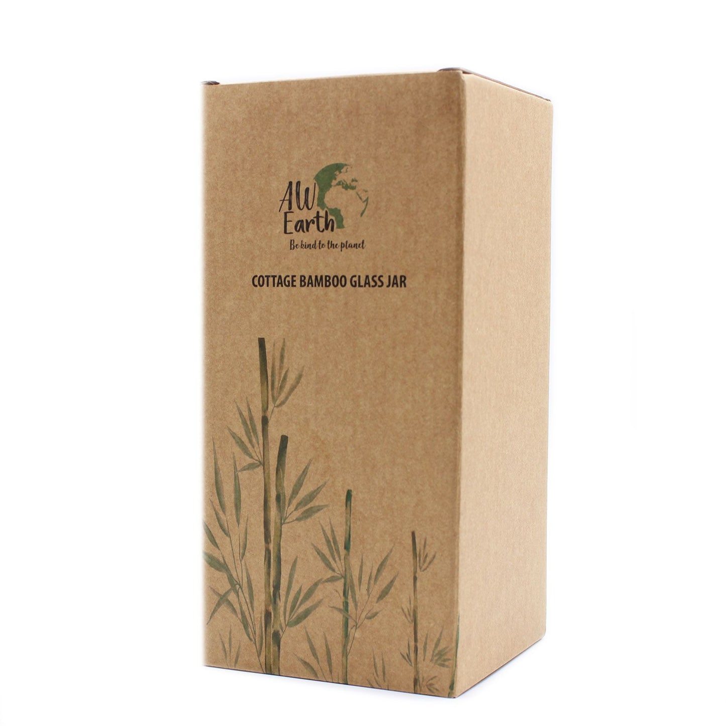 Bote de Cristal con Tapa de Bambú - 20cm