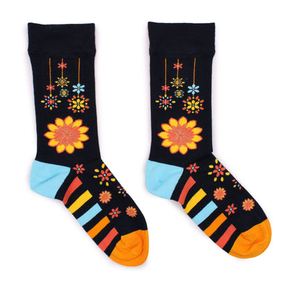 Hop Hare Bamboo Socks (S/M) - Mandala Flowers