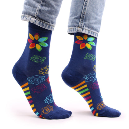 Hop Hare Bamboo Socks (S/M) - Rainbow Chakra