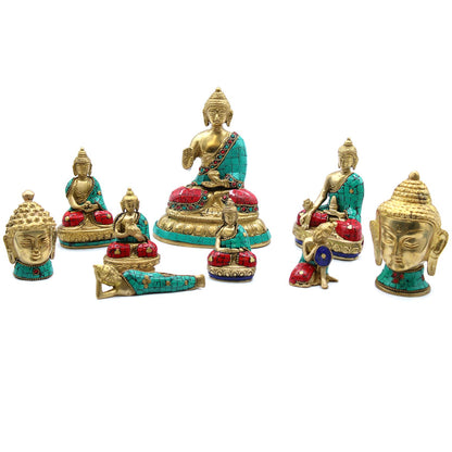 Figura de Buda de Latón - Cabeza Med - 8 cm