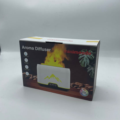 Difusor de aroma Himalayas - USB-C - Mando a distancia - Efecto llama