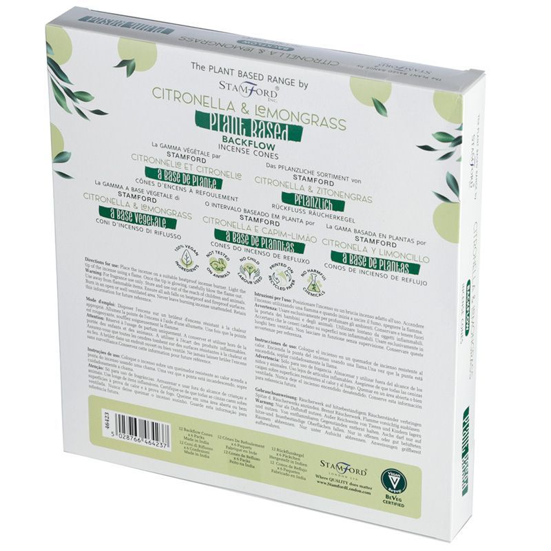 Herbal Backflow Incense Cones - Citronella &amp; Lemongrass