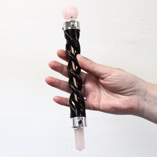Chakra Wand with Angel - Golden Crystal