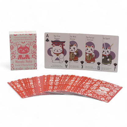Gatos de la Fortuna Cartas de Juego y de Oráculo - Baraja Maneki Neko