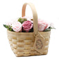 Bouquet in wicker basket - large rose