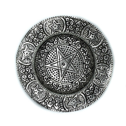 Polished Aluminum Pentagon Incense Holder 11.5cm