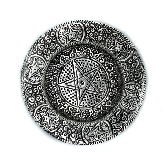 Polished Aluminum Pentagon Incense Holder 11.5cm
