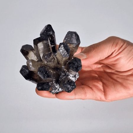 Handmade Natural Quartz Cluster - Smoky Phantom Quartz (approx 250-300gm 8cm)