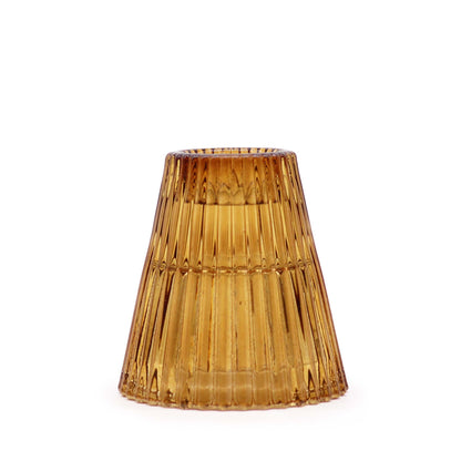Reversible Dinner/Tea Light Holder - Antique Amber