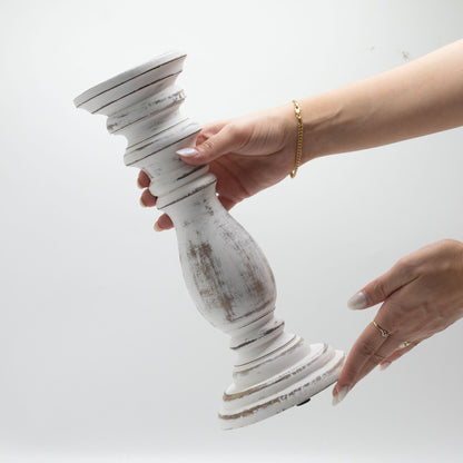 Candelero Clásico - Blanco - 30x10cm - Mediano