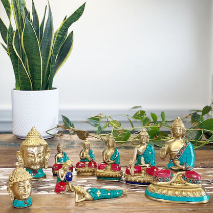 Figura de Buda de Latón - Cabeza Med - 8 cm